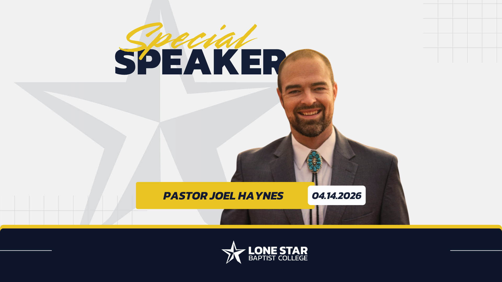 Special Speaker: Pastor Joel Haynes